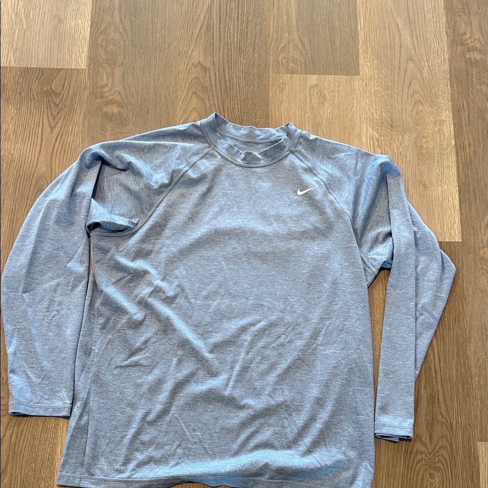 Nike Men's Heathered Blue Long Sleeve Tee